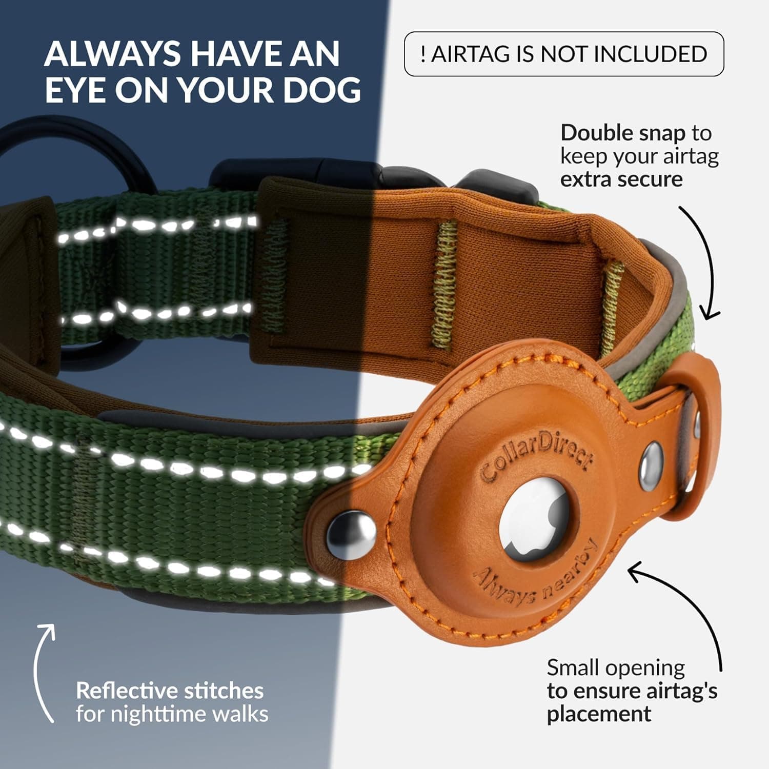 Airtag Dog Collar by CollarDirect